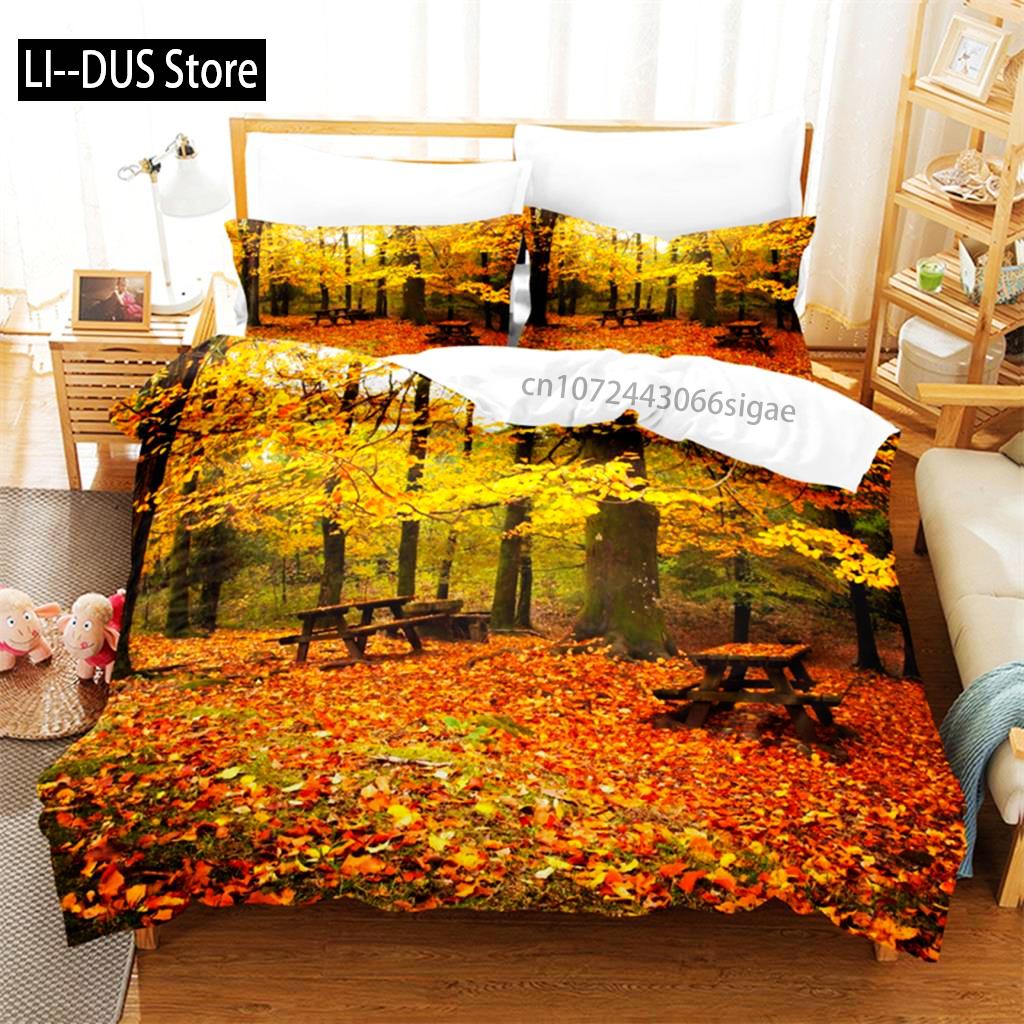 

Comforter Beautiful Scenery Bedding Set 3D Bedding Digital Printing Queen Size Bedding Sets Fashion Design Comforter (quilt)-EU Single(135*200cm)3pcs