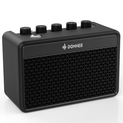Donner Mini Guitar Amplifier 5W Rechargeable with 3 Band EQ Tabletop Compact Lightweight Home Practice Retro British Tone DA-10