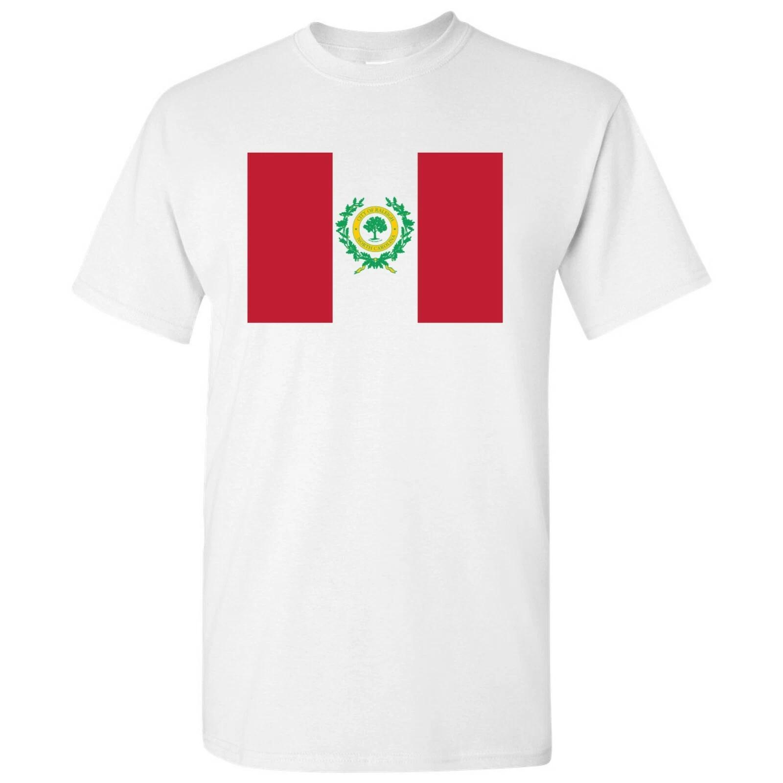 Raleigh US City Flag Basic Cotton T-Shirt - White S