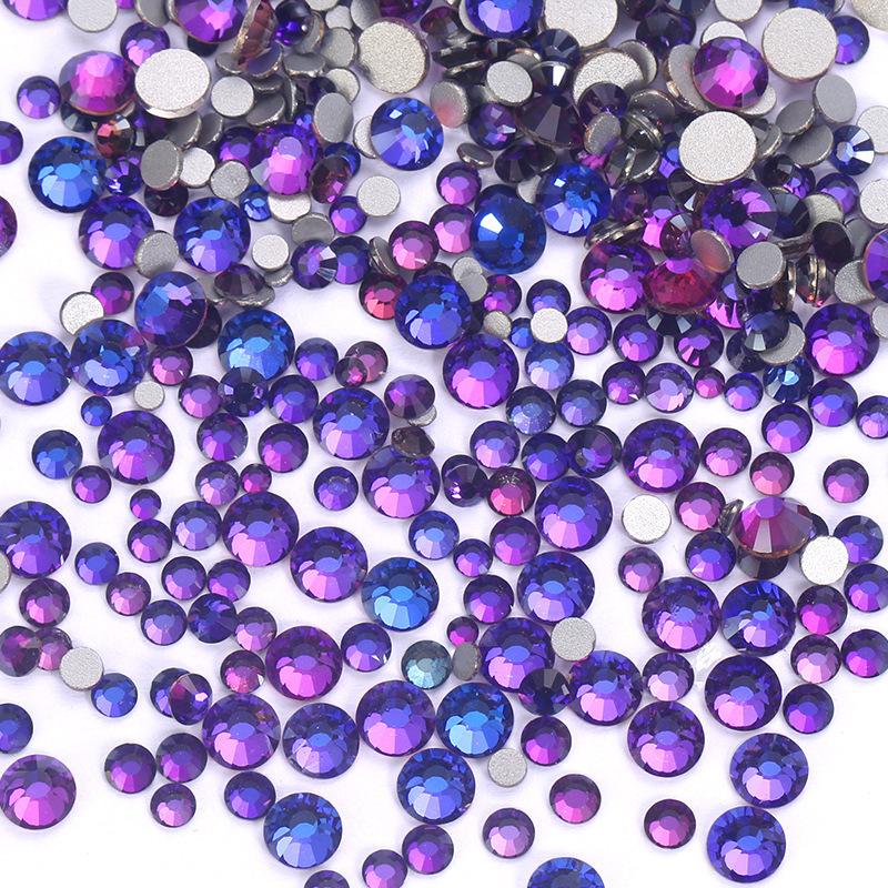 Nail Art Größe Gemischt Flacher Boden Diamant Ss6-Ss20 Mehrgrößen Strass Schmuck 1440 Stück