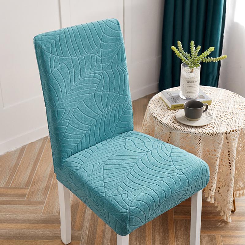 Jacquard Chair Cover for Dining Room Stretch Jacquard Dining Chair Cover Slipcover Elastic Spandex Kitchen Chair Cover