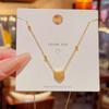 Korean 18K Gold Titanium Steel Women's Clavicle Necklace - Versatile, High-End, Non-Fading Temperament Choker.