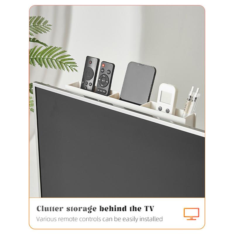 Wall Mounted Remote Control Organizer Box Space Saving TV Countertop Sorting Rack for Living Room Bedroom Hotel Room Use