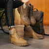 Fashion Fashion Men Outdoor Boots Brown Comfortable Walking Boots for Men Shoes Wear-resistant Lace-up Comfy Men's Motorcycle Boots
