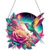 2D Flat DIY Diamond Painting Set Hanging Diamond Art Kits Rhinestone Diamond Art Window Pendants Home Wall Decoration Crafts