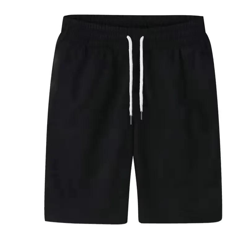 Mens Sports Pocket Solid Drawstring Board Trunk Beach Short Pants Shorts Summer Thin Trousers Zippered Pocket Loose Sweatpants