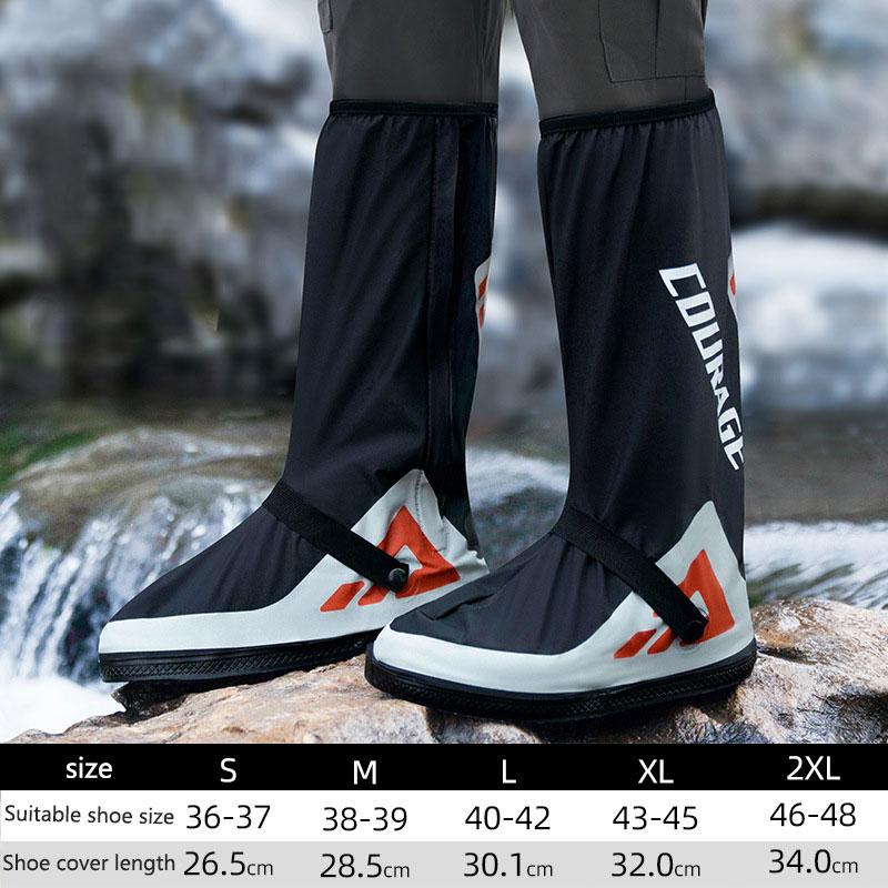 Motorcycle Shoe Covers New Riding Motorbike Rain Shoe Covers Waterproof Wear Motorbike Tall Rain Shoes Non-slip Foot Cover Men M