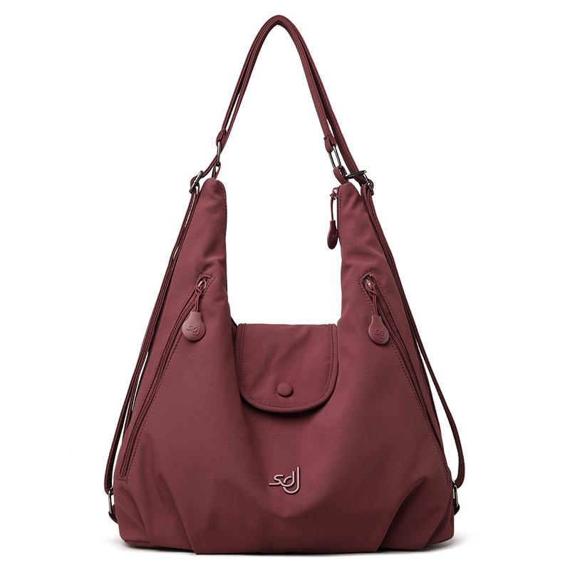 

Модная многофункциональная наплечная сумка большой вместимости, нейлоновая сумка-хобо, водонепроницаемая, с регулируемым ремнем, сумка-кроссбоди, сумка-мессенджер для покупок S (27X13X29CM) красный