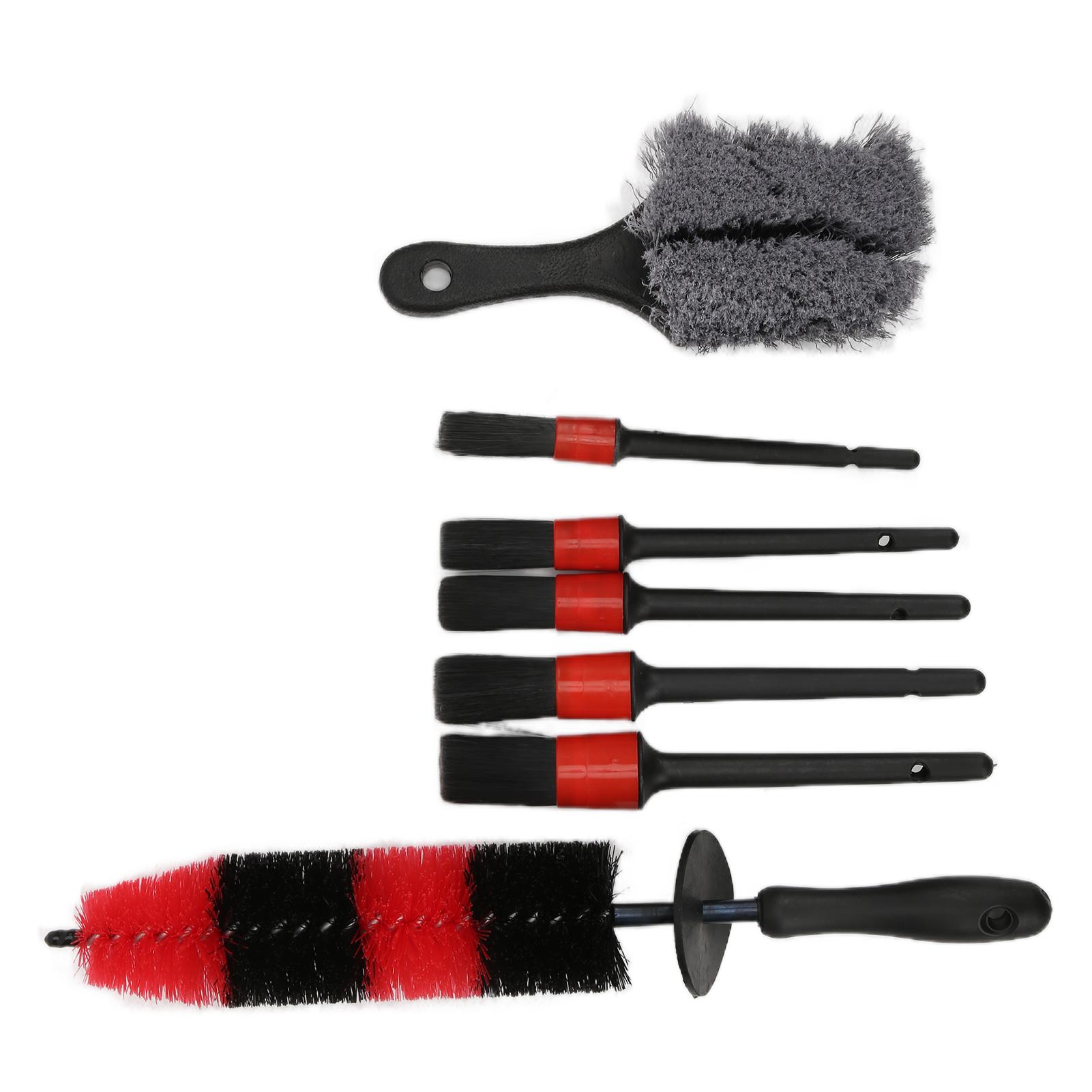 7pcs Car Detailing Brush Kit for Car Interior Exterior Washing Waxing Cleaning Dust Removal
