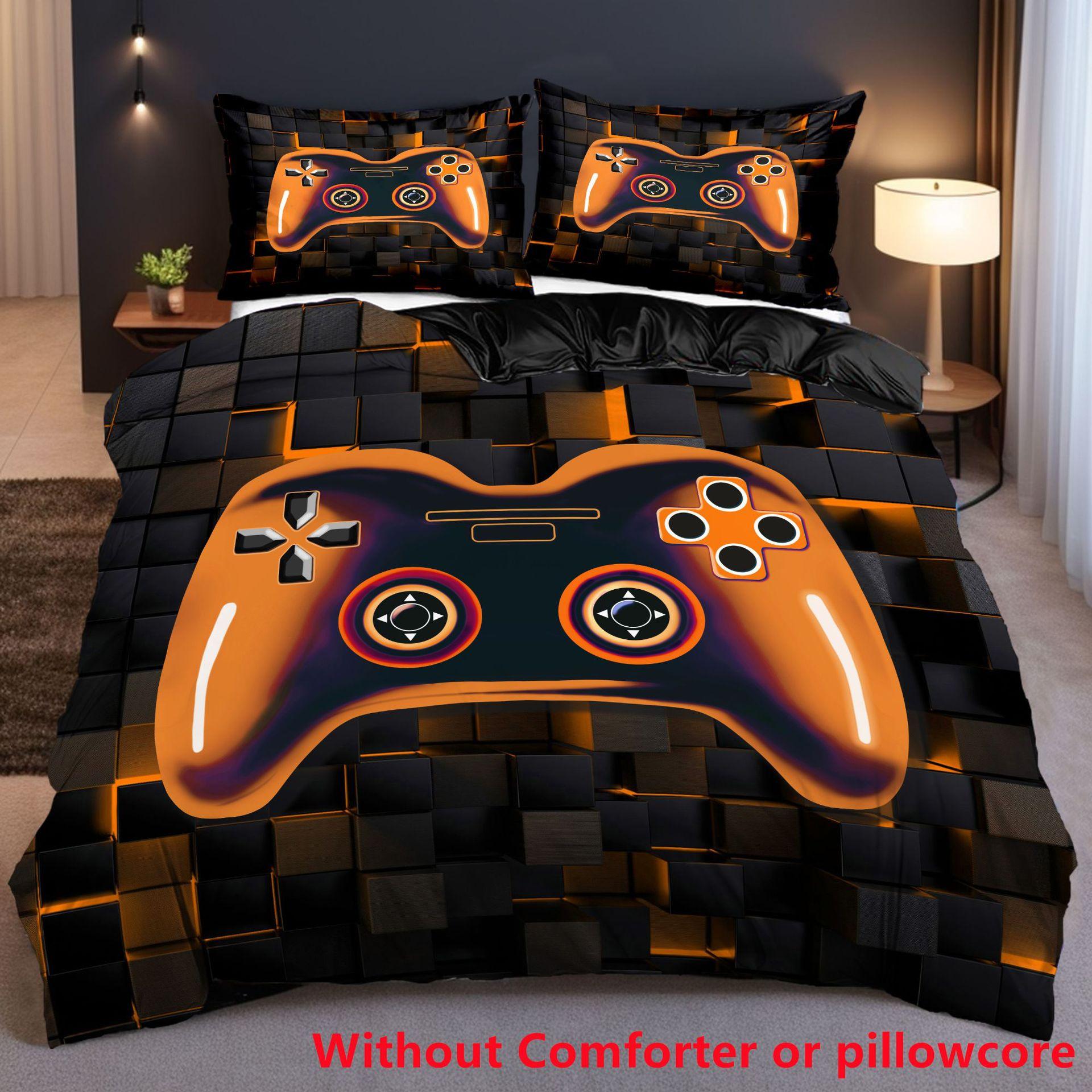 

Technology-Sensitive Gamepad Three-Piece Set, Digital Printing 3D Quilt Cover, Customized And Fast Delivery. 135 * 200cm 50 * 80cm * 1 two-piece set