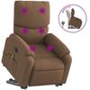 VidaXL Reclining Massage Armchair Brown Fabric 3204840