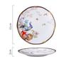Light Luxury Ceramic Plate White Bird Blessing Style Western Dining Plate High End Tableware Set Salad Dishes Serving Tray