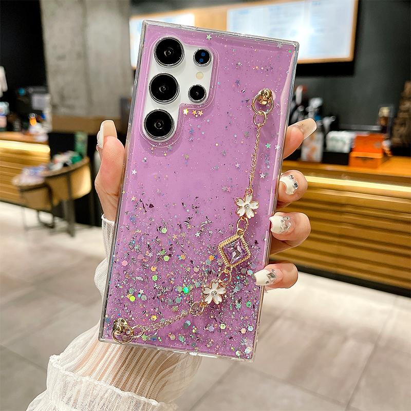 Glitzer Armband Hülle Case Für Samsung Galaxy S26 Ultra S25 S24 FE S23 S22 S21 Plus A14 A15 A16 A35 A55 A54 A34 A36 A56 For Galaxy S24 S25