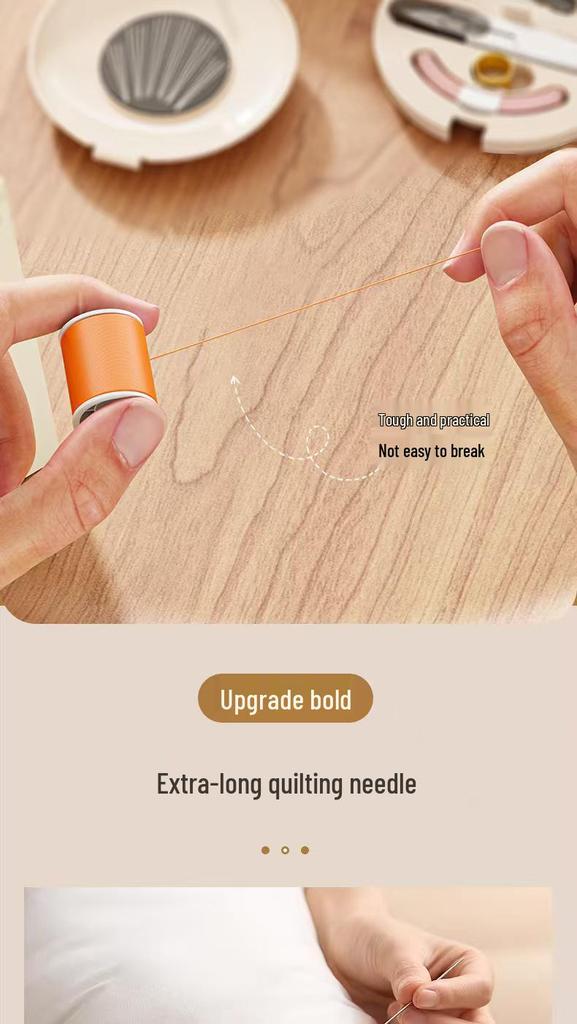 Portable High-Quality Sewing Kit with Magnetic Needle Box and Multifunctional Thread Tools