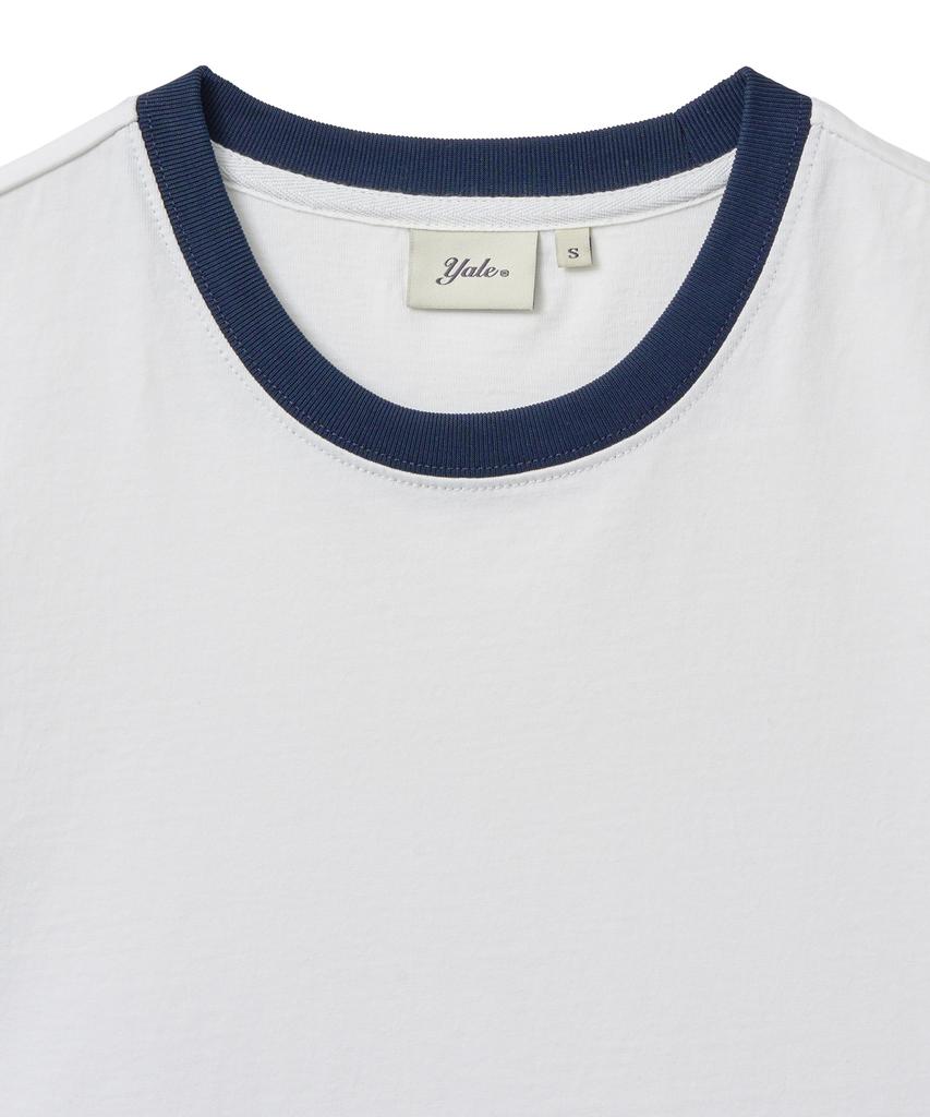 YALE Women'S Daily Comfort Ringer T-Shirt_Navy