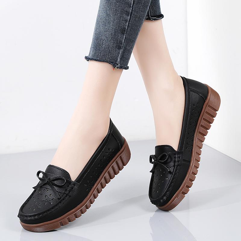 

Shoes Spring and summer bottom lightweight leather shoes in Loafu Doudou shoes 41