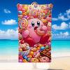 Quick Dry Beach Towel Kirby Pattern, Lightweight Absorbent Towel for Pool Beach Vacation Use