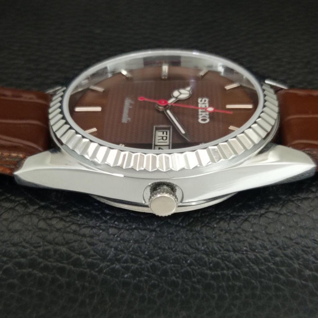 REFURBISHED SEIKO AUTOMATIC 6309A JAPAN MENS VINTAGE BROWN DIAL WATCH a443150-1