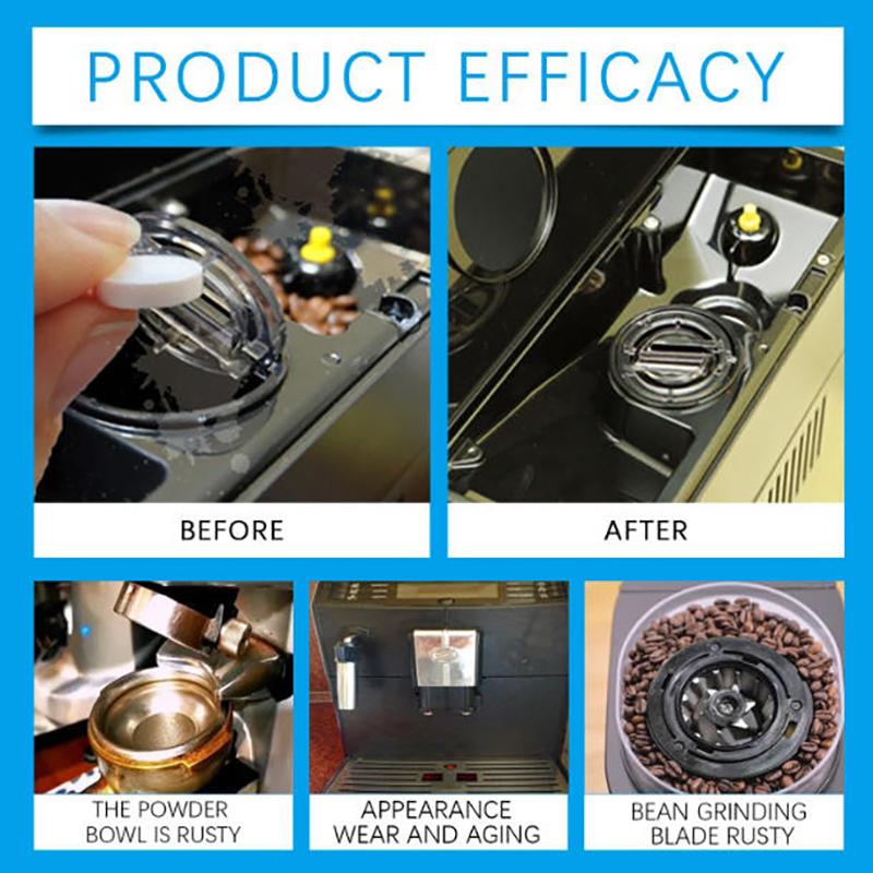 Tabletas Limpiadoras para Máquina de Espresso Descalcificación-Retrolavado Solución Removedora de Aceite Limpiador Tableta Limpiadora Especial Para Café