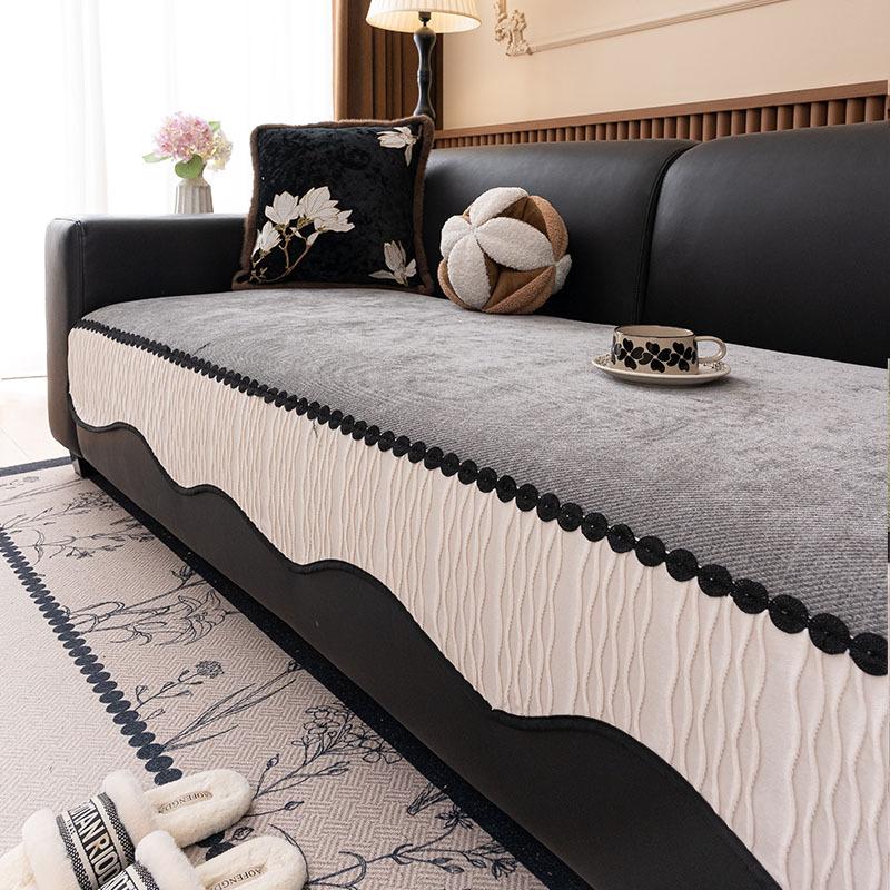 Straight Special-Shaped Sofa Cushion Light Luxury High-End Non-Slip Leather Sofa Seat Cushion Sofa Cover Cloth Towel Universal In All Seasons
