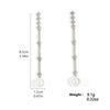 ZAKOL Elegant Imitation Zircons Long Dangle Earrings for Women Sliver Color Luxury Wedding Zircon Bridal Ear Accessories