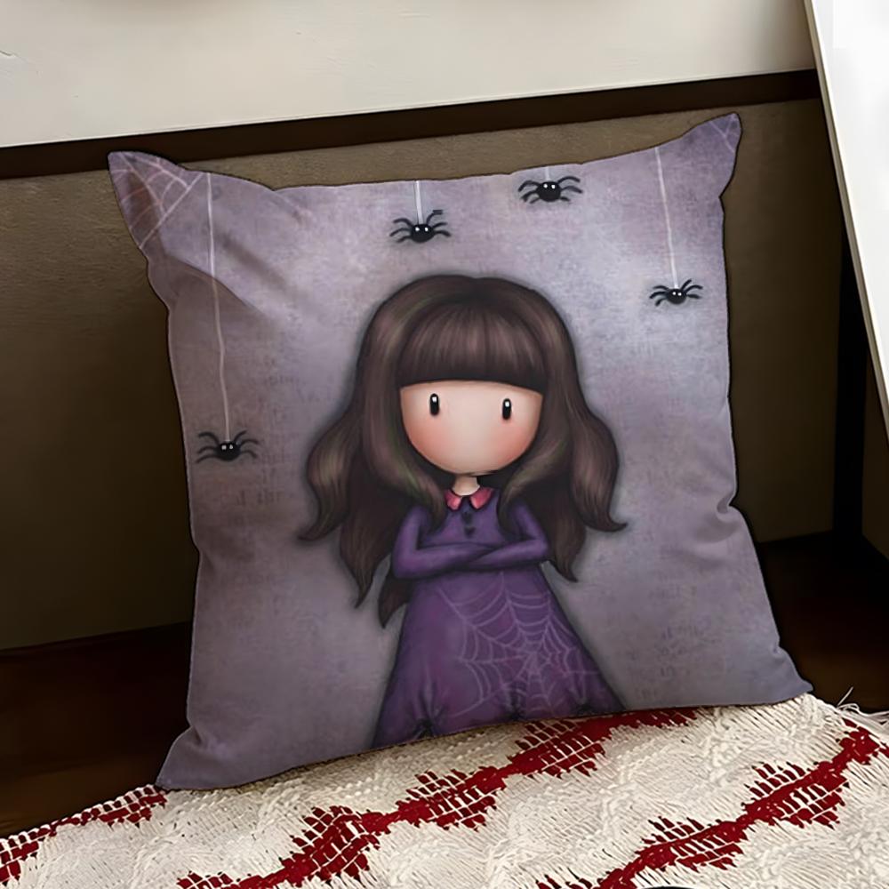 Cartoon SSantoro Gorjuss Cushion Cover Reversible Soft Durable Pillow Cover Home  Car MultiScene Use for Daily Comfort