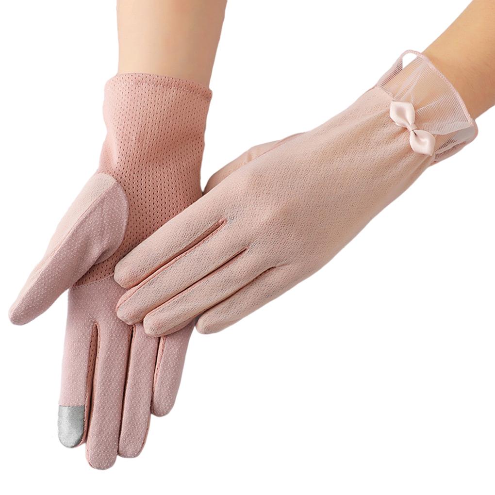 Sunscreen Gloves Lace Style Ice Silk Thin Mesh Breathable Sun Block Elegant Women Mittens Summer Accessories Costumes Supplies