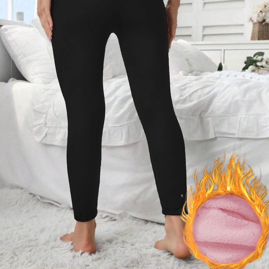 Women's Fleece-Lined Thermal Pants Women's Winter Outerwear High-Waisted, Butt-Lifting, Slimming Fleece-Lined, Thickened