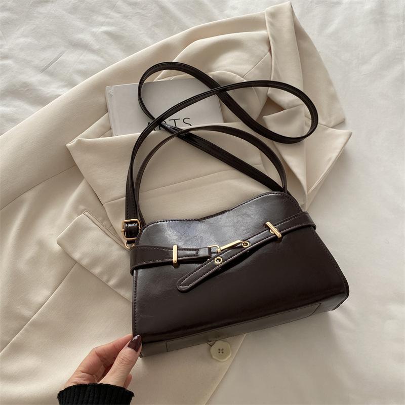 

Сумка из высококачественной масляно-вощеной кожи большой вместимости, женская, новинка весны 2025 года, универсальная сумка-мессенджер, портативная, небольшая квадратная сумка