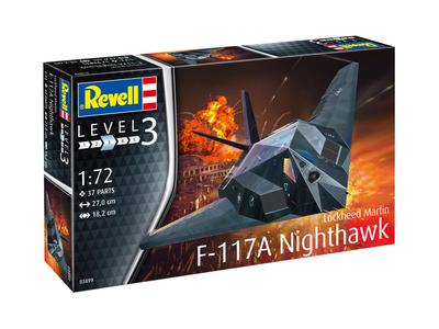 Vācijas Revell ASV gaisa spēku Stealth iznīcinātāja plastmasas modelis 03899 1/72 F-117