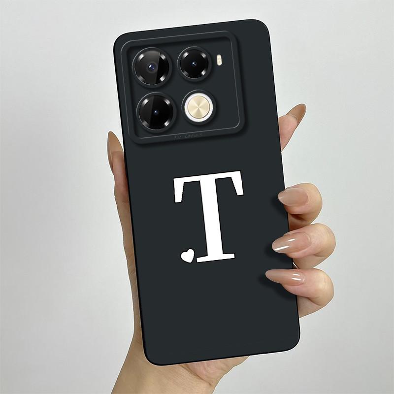 for Infinix Note 40 4G X6853 / Note 40 Pro 4G 5G X6850 X6851 / Pro Plus X6851B Phone Case Cute Letters Silicone Shockproof Cover
