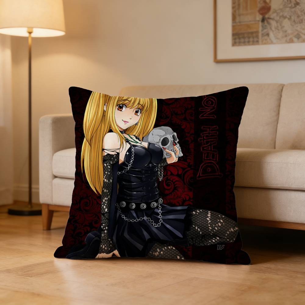 Classic Anime DDeath Note Pillow Case for Sofa Living Room Home Office Decor Protective Cover