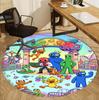 Game Rainbow Friends Pattern Round Rug, Indoor/Outdoor Mat, for Picnic, Gameroom, Bedroom, Office, Living Room, Home Decor Carpet, Birthday Gift