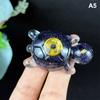 Money Turtle Statue Wealth-Attracting Feng Shui Good Luck Charm Crystal Resin Decorative Turtle Ornament Home Office Decor