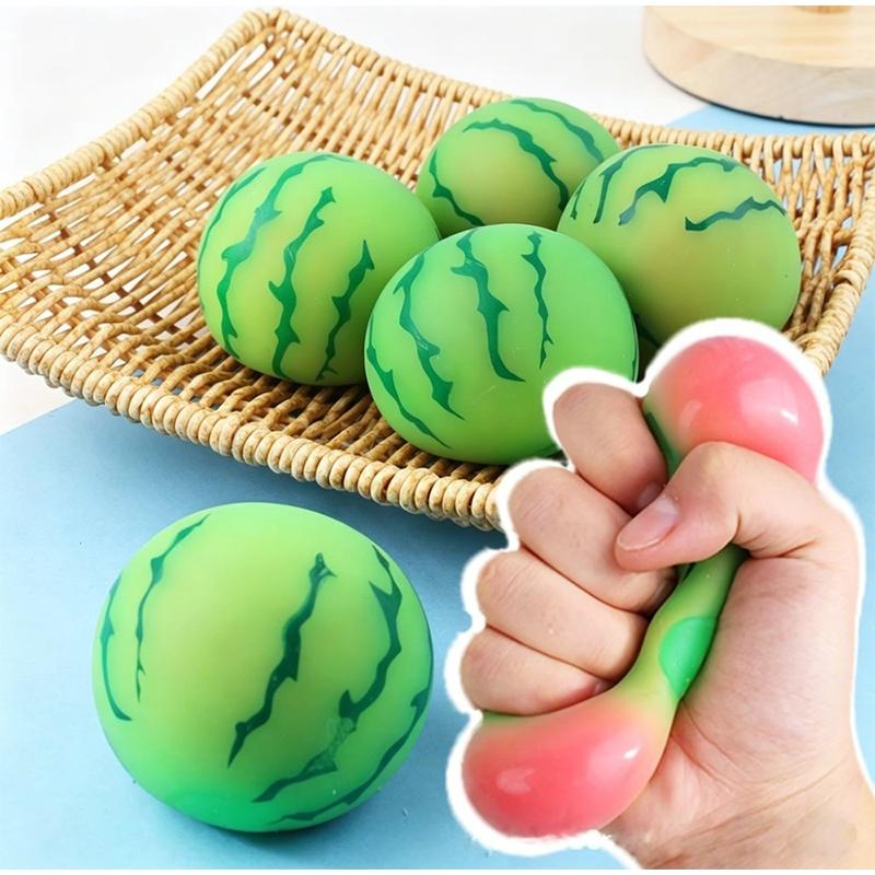 Simulation Color-Changing Sticky Watermelon Extrusion Toy Decompression Slow Rebound Pressure Ball Alleviate Anxiety Party Gift