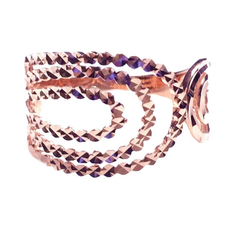 Russia 585 Purple Gold Luxury Hollow Car Flower Ring Plated Rose Gold Color Gold Retro Ring Trend