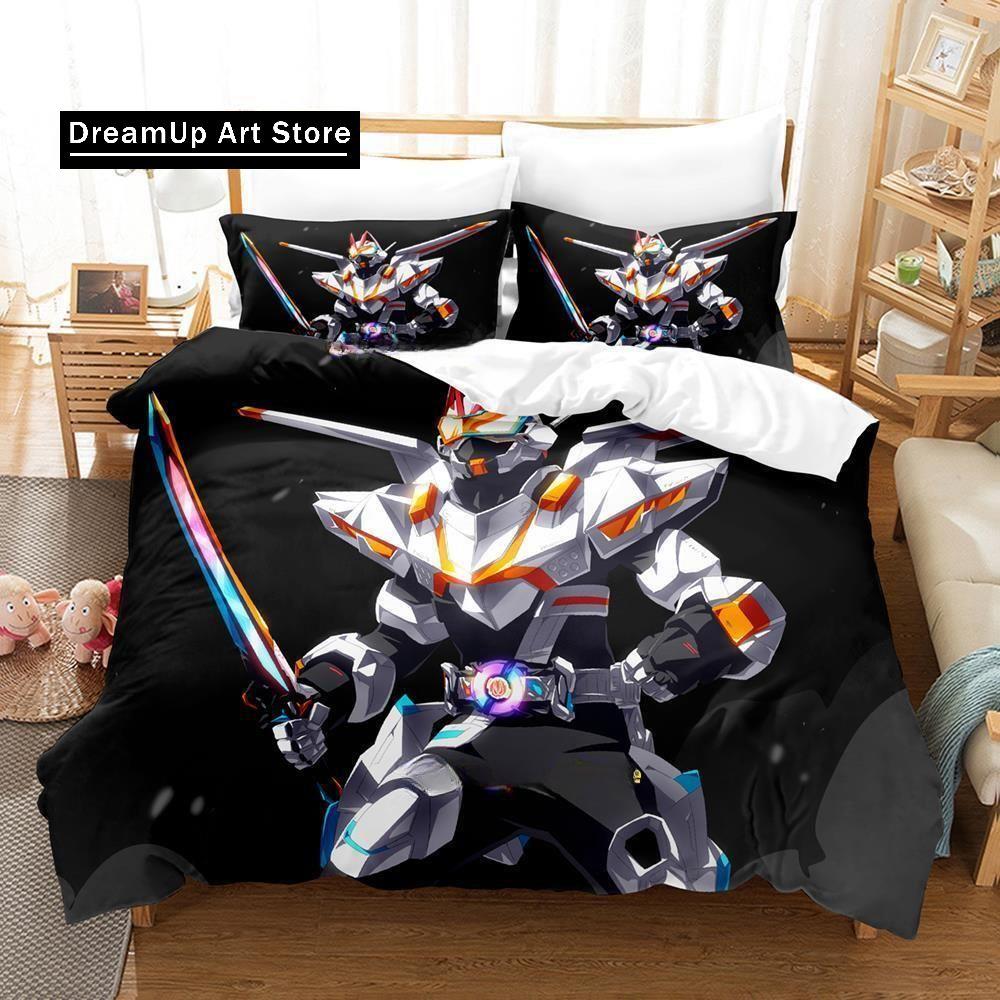 Kamen Rider Geats Bettwäsche-Set, Einzelbett, Doppelbett, Queensize-Bett, Kingsize-Bett, Schlafzimmer für Erwachsene und Kinder, Bettbezug-Set, 3D-Anime-Bettlaken-Set