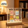 Warm Gift for Friends Motivational Mental Health Desktop Decoration Acrylic Sign with Wooden Stand Spiritual Support Office Desk Decor Inspirational
