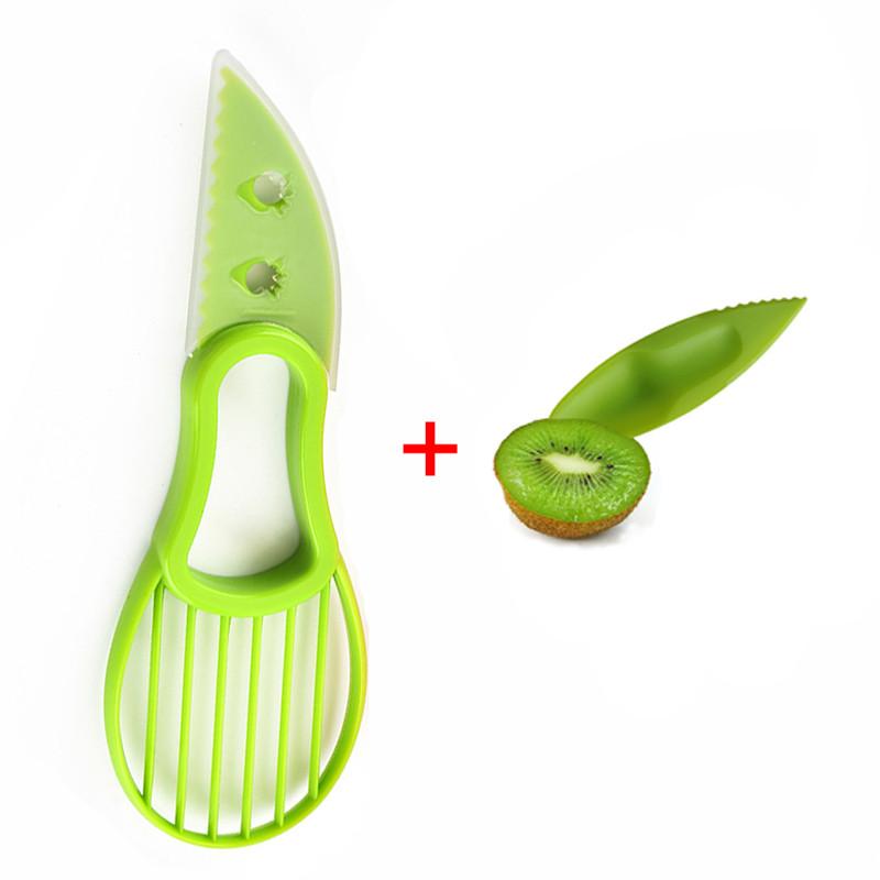 

3 в 1 слайсер для авокадо, ши, масло, овощечистка, резак для очистки фруктов, сепаратор мякоти, пластиковый нож, кухонные инструменты для овощей, кухонные гаджеты