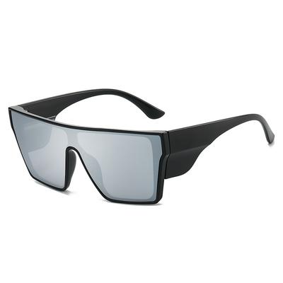 6260 Trendy Oversized Sunglasses for Men Women, Chic Fashion Square Sun Glasses, Personalized Large Frame Mirrored Shades 603420