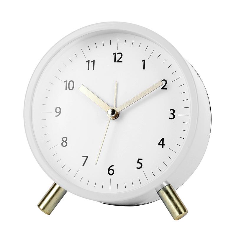 Nordische Stille Schreibtischuhr - Einfache, Stilvolle Weckuhr für Schlafzimmer & Wohnzimmer