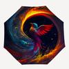 1pc Phoenix Rising Pattern Umbrella, Fashionable, Personalized, High-Value Folding Umbrella, a Must-Have for Summer, 8-Rib Durable Iron Frame, Tr