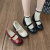 Fashion Thick Heel Red Women Mary Jane Shoes Fashion Round Toe Shoes 2025 Spring Ladies Casaul College Style Pumps