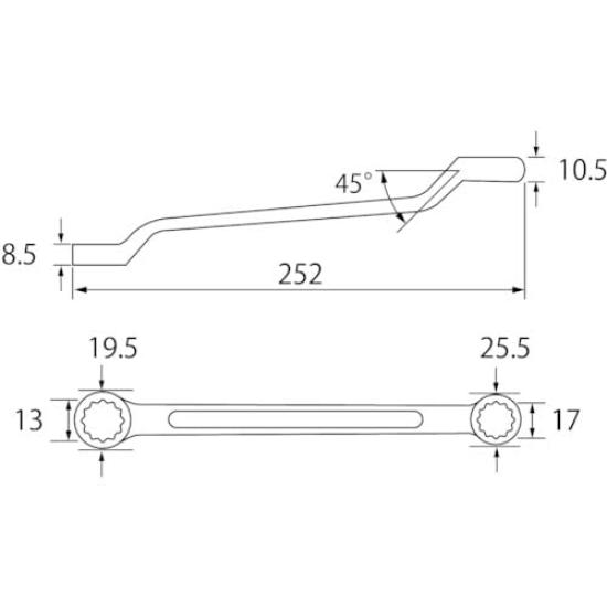 Lobtex Box Wrench OW1317 Double-Ended