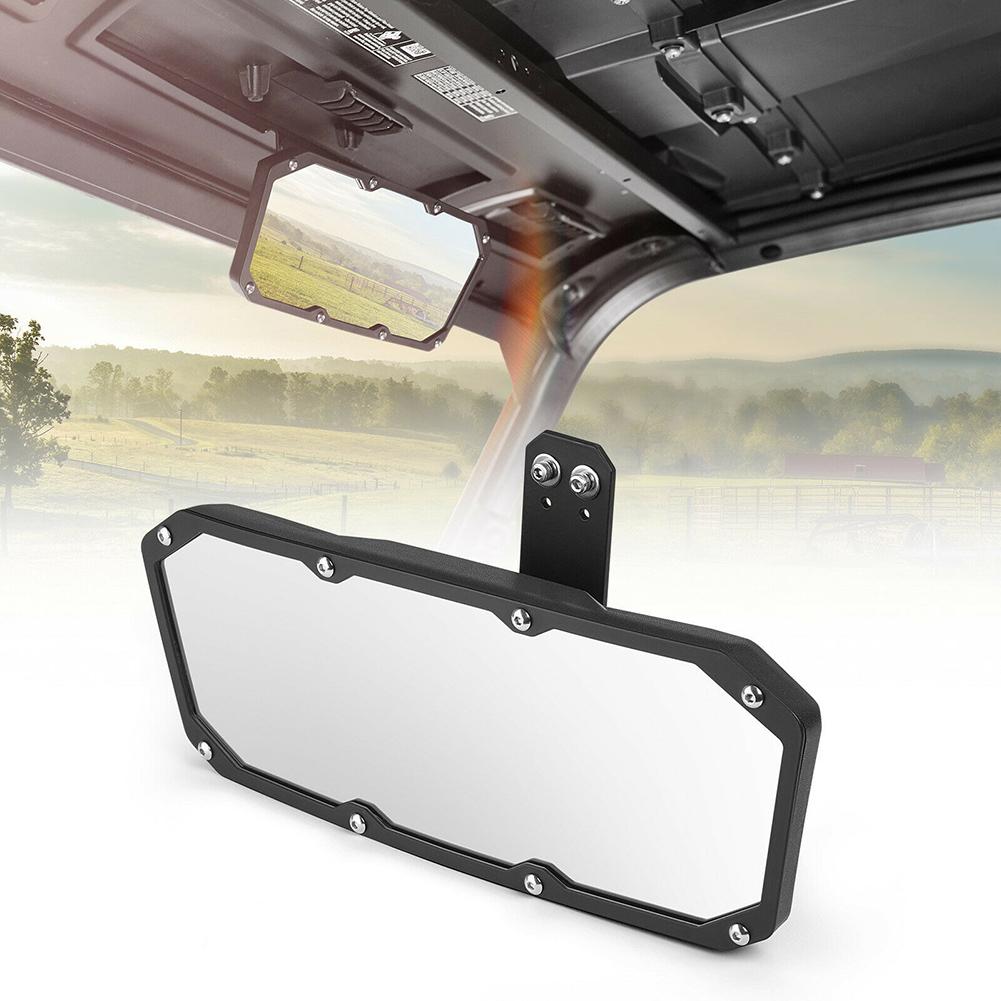 Kolip Utv Center Rear View Mirror Convex Compatible For 2017-2022 Polaris Ranger 500/570/900/1000 Yachting Boat Universal Mirrors black