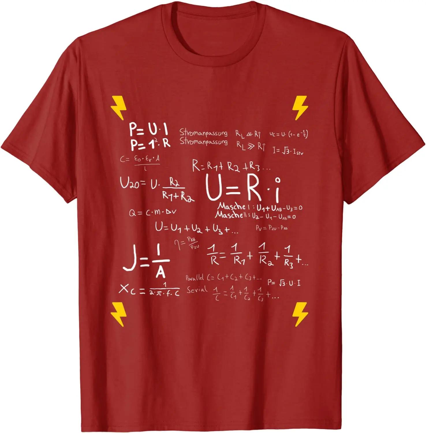 Electrotechnical Formula Collection for Electrical Engineers TShirt Summer Cotton Short Sleeve ONeck Unisexs T Shirt New S3XL S
