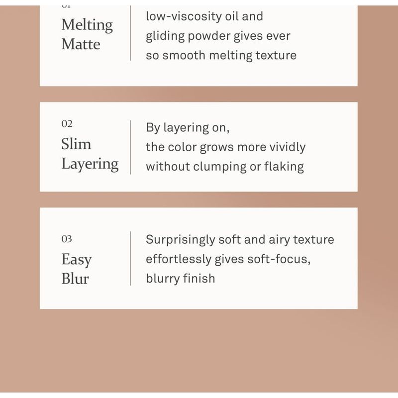 hince - Slim Stick Melting Matte - 5 Colors