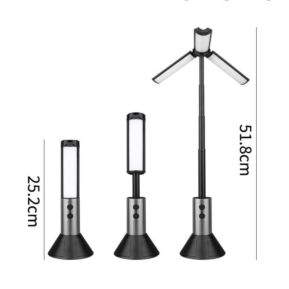 Upgraded Camping LED Telescopic Flashlight with Tripod Rechargeable Emergency Lamp Outdoor Portable orch Light Table Lamp Tent