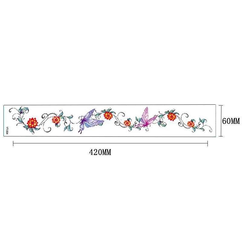 Belt Tattoo Sticker Waterproof And Long-Lasting Lower Belly Butterfly Flower Belt Sticker Tattoo Sticker Tattoo Sticker