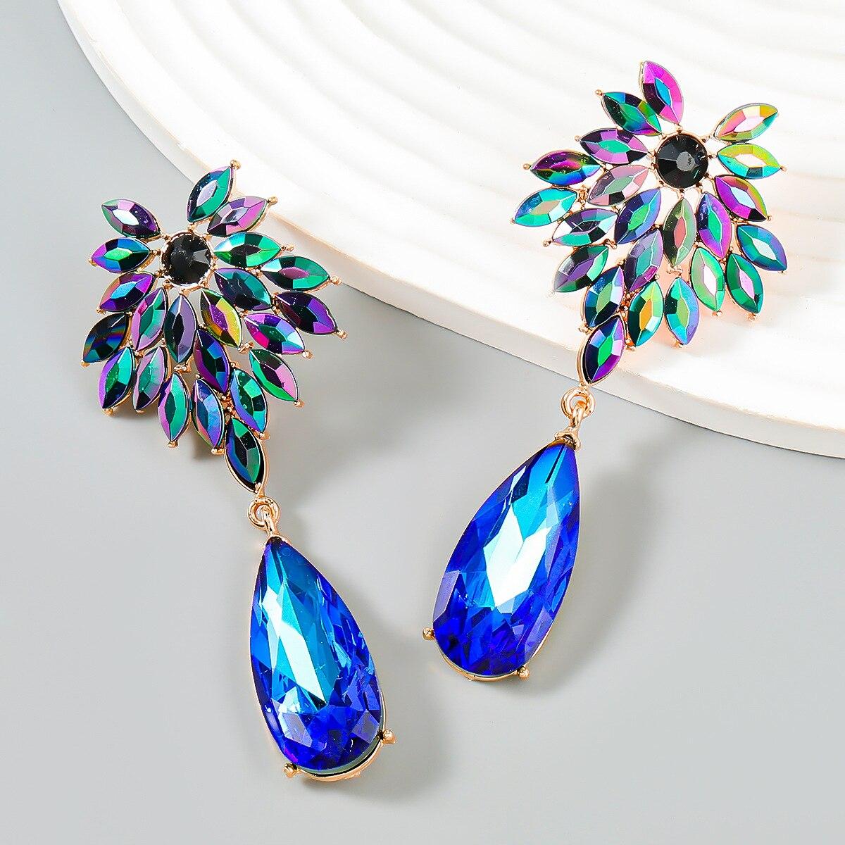 

Pinkdudu модные новые розово-красные акриловые серьги-капли, очаровательные разноцветные цветочные большие серьги-подвески для женщин, ювелирные изделия PD1066 разноцветный